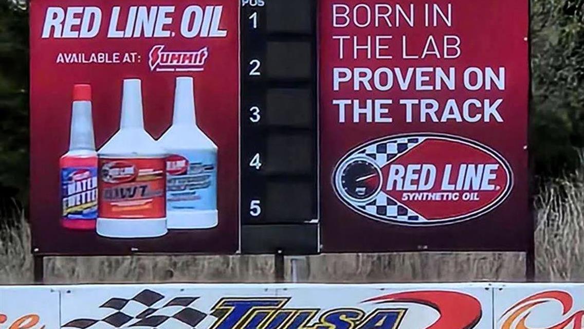 Red Line Synthetic Oil, a leader in the performance lubricant industry announces two-year partnership with Tulsa Speedway